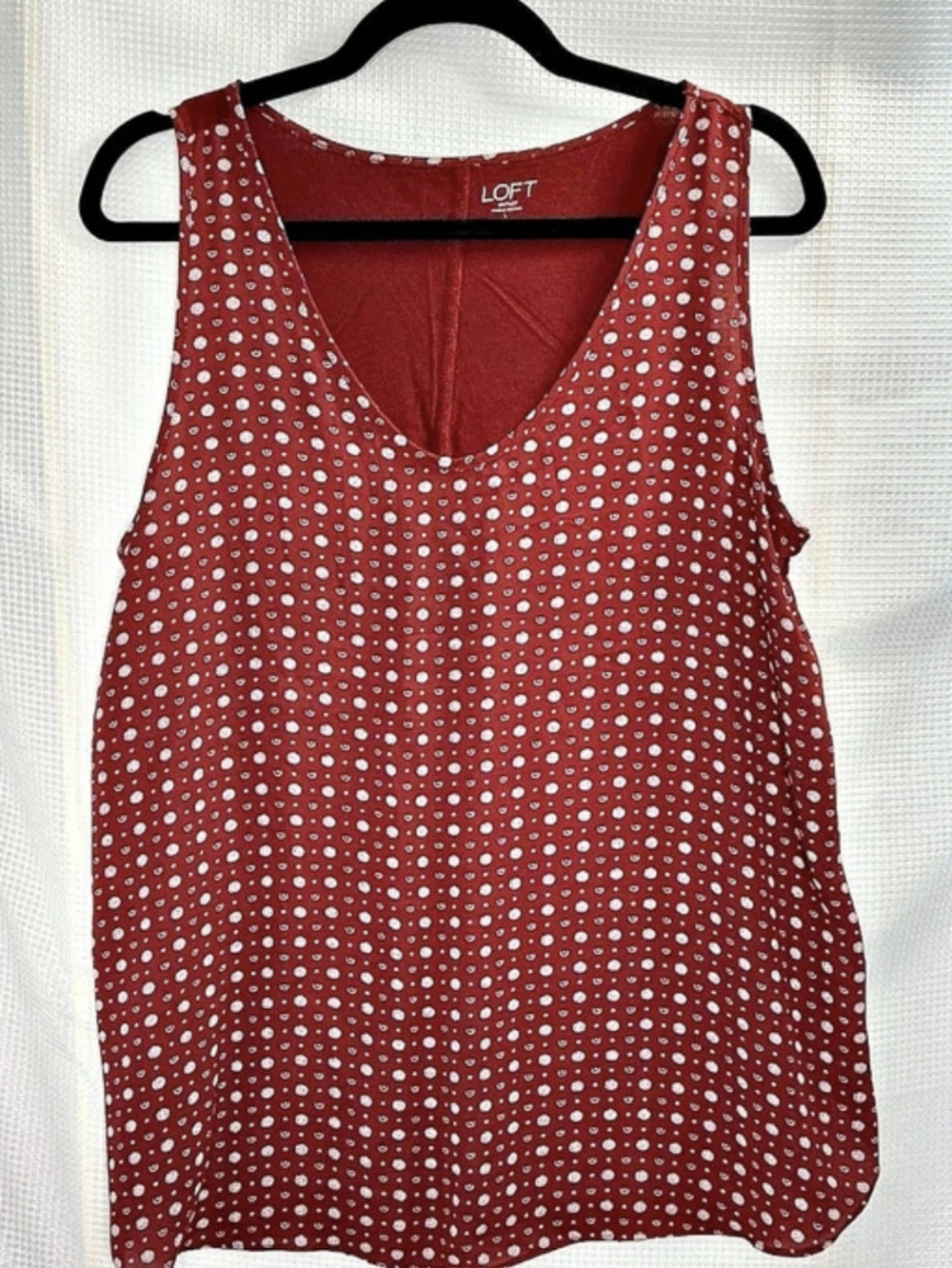 LOFT Sleeveless Burgundy Tank Top